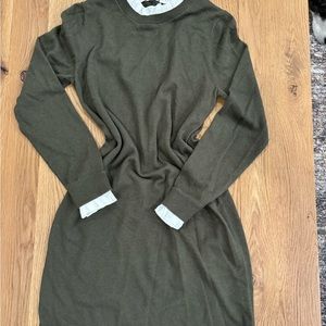 Boden Olive Green Long Sleeve Dress
